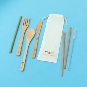 Set Cubiertos de Bambú [ Dk ]